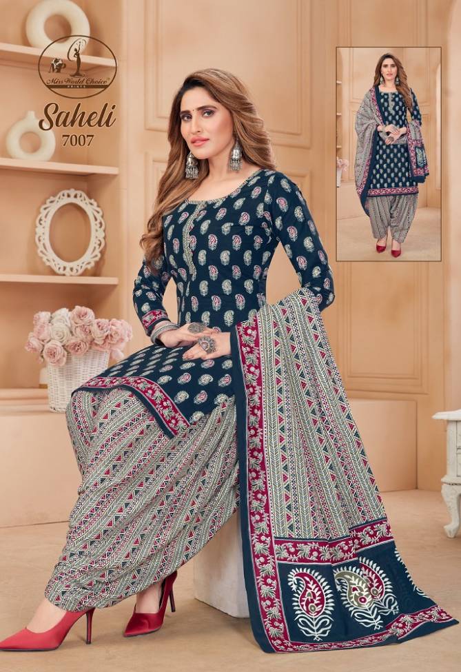 Saheli Vol 7 By Miss World 7001 7010 Online Dress Material Wholesale
